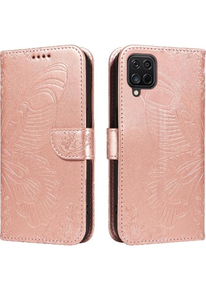 Samsung Galaxy A12 5g Için Flip Case Kredi Kartı ile Ayrılabilir El Kayışı (Yurt Dışından)