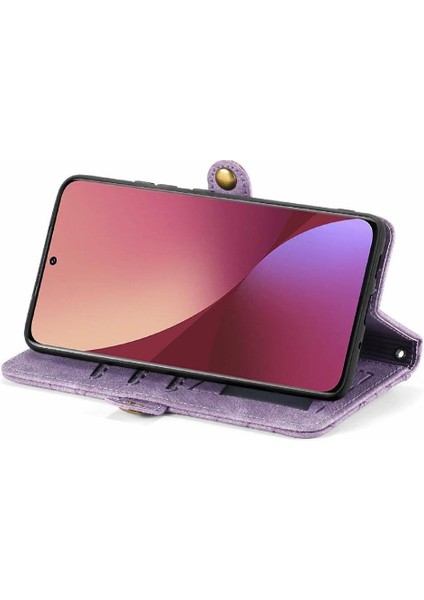 Xiaomi 12 Pro Flip Kapak Için Flip Case Basit Iş Deri Kılıf Cüzdan (Yurt Dışından) modelleri