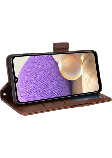 Samsung Galaxy A32 5g Pu Deri Yan Toka Cüzdan Manyetik Kart (Yurt Dışından)
