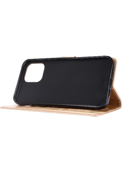 IPhone 14 Için Filp Durumda Pro Kart Tutucu Kickstand Bilek Kayışı Manyetik Pu (Yurt Dışından)