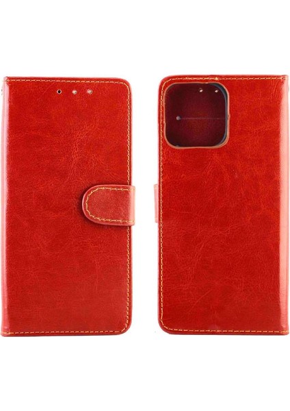 IPhone 15 Için Flip Case Artı Manyetik Kapatma Darbeye Kickstand Kart (Yurt Dışından)