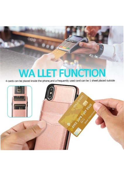 Kredi Premium Deri Çanta ile IPhone X/xs Kart Sahibi ile Uyumlu (Yurt Dışından)