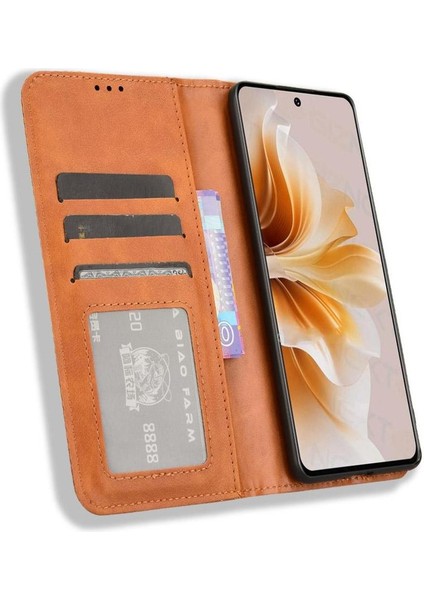 Oppo A3 Pro 5g Cüzdan Manyetik Kapatma Pu Deri Için Kılıf (Yurt Dışından)
