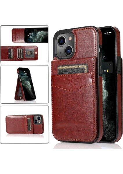 Kredi ile IPhone 13 Mini Premium Deri Çanta Cüzdan ile Uyumlu (Yurt Dışından)