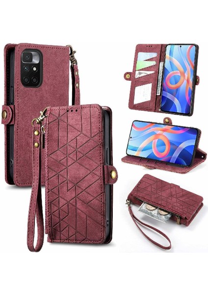 Xiaomi Redmi Not 11 Için Flip Case 4g Darbeye Basit Iş Cüzdan (Yurt Dışından)