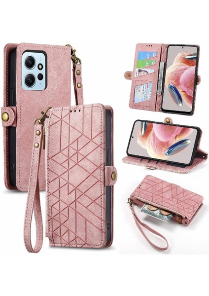 Xiaomi Redmi Not 12 Için Flip Case 4g Darbeye Deri Kılıf Kapak Çevirin (Yurt Dışından)