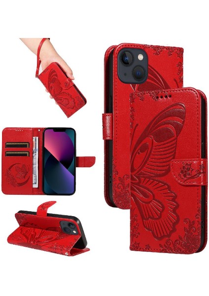 IPhone 14 Için Flip Case Artı Kredi Kartı Yuvası ile Deri (Yurt Dışından)