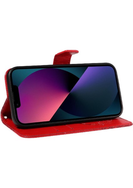 IPhone 14 Için Flip Case Artı Kredi Kartı Yuvası ile Deri (Yurt Dışından)