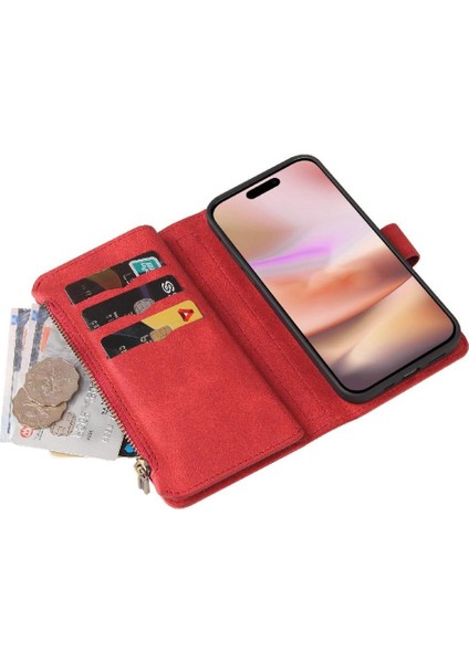 Kart Yuvası Pu ile IPhone 16 Artı Onbeş Kart Yuvaları Için Cüzdan Telefon Kılıfı (Yurt Dışından) modelleri