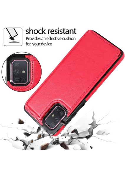 Kart Tutucu Kickstand Çift ile Samsung Galaxy A71 4g Için Cüzdan Kılıf (Yurt Dışından)