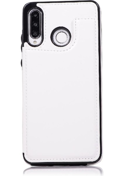 Kart Tutucu Çift Toka ile Huawei P30 Lite Pu Deri Için Cüzdan Kılıf (Yurt Dışından)