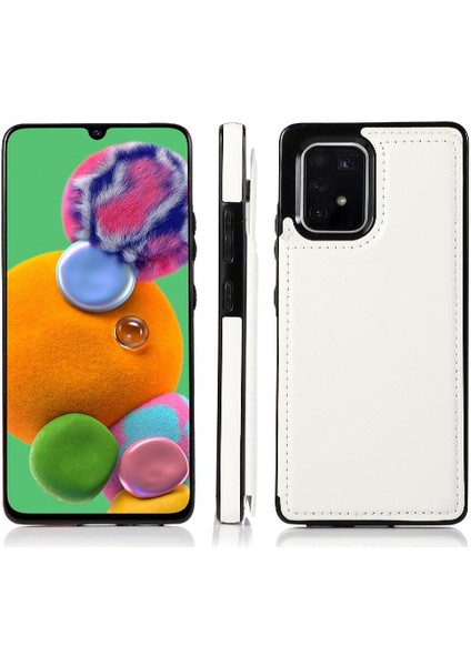 Samsung Galaxy S10 Lite Pu Deri Kart Yuvaları Kickstand Için Cüzdan Kılıf (Yurt Dışından)