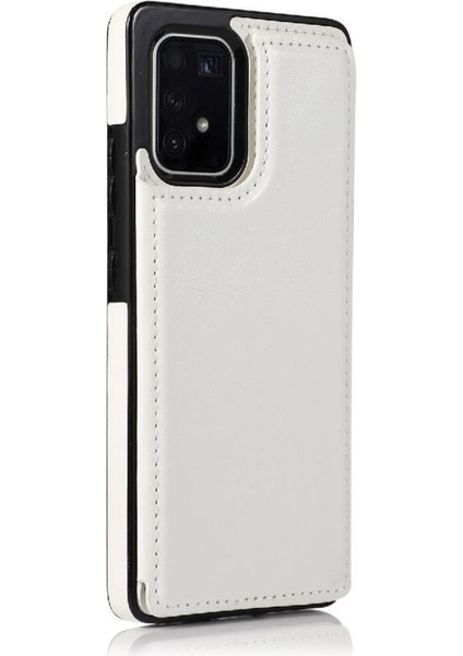 Samsung Galaxy S10 Lite Pu Deri Kart Yuvaları Kickstand Için Cüzdan Kılıf (Yurt Dışından)