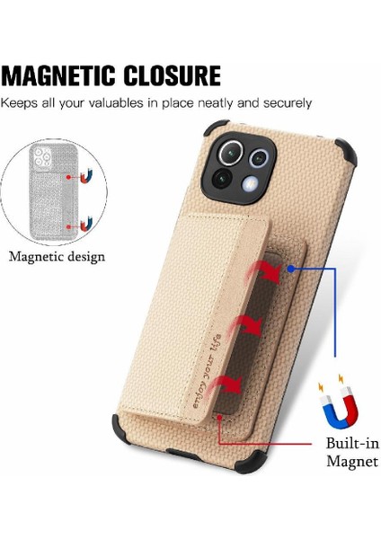 Xiaomi 11 Için Kılıf Standı Fonksiyonu Rfıd Engelleme Manyetik Kart Tutucu (Yurt Dışından) fiyatları