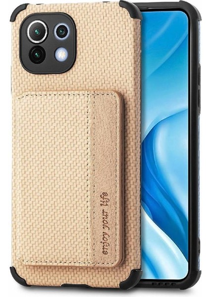 Xiaomi 11 Için Kılıf Standı Fonksiyonu Rfıd Engelleme Manyetik Kart Tutucu (Yurt Dışından) fırsatları