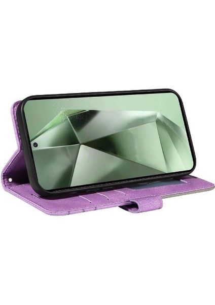 Samsung Galaxy S24 Fe Flip Için Flip Case Folio Kitap Dikiş Renk ile (Yurt Dışından) modelleri