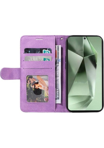 Samsung Galaxy S24 Fe Flip Için Flip Case Folio Kitap Dikiş Renk ile (Yurt Dışından) indirimleri
