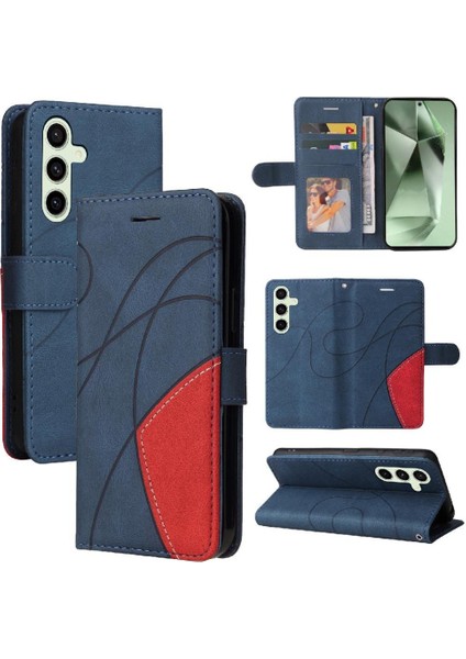 Samsung Galaxy S24 Fe Flip Için Flip Case Folio Kitap Dikiş Renk ile (Yurt Dışından)