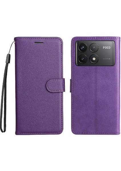 Xiaomi Poco F6 Pro Için Flip Case Kart Yuvası ile Deri Katı (Yurt Dışından)