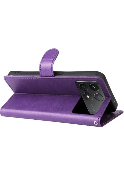 Xiaomi Poco F6 Pro Için Flip Case Kart Yuvası ile Deri Katı (Yurt Dışından)