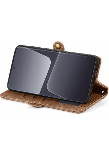 Xiaomi 13 Pro Flip Kapak Için Flip Case Basit Iş Cüzdan Deri Kılıf (Yurt Dışından)