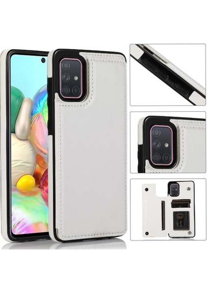 Kart Tutucu Kickstand Çift ile Samsung Galaxy A71 4g Için Cüzdan Kılıf (Yurt Dışından)