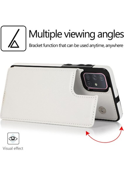Kart Tutucu Kickstand Çift ile Samsung Galaxy A71 4g Için Cüzdan Kılıf (Yurt Dışından)