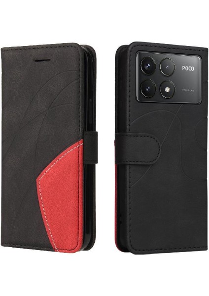 Xiaomi Poco F6 Pro Dikiş Renk Flip Folio Kitap Kickstand Için Flip Case (Yurt Dışından) indirimleri