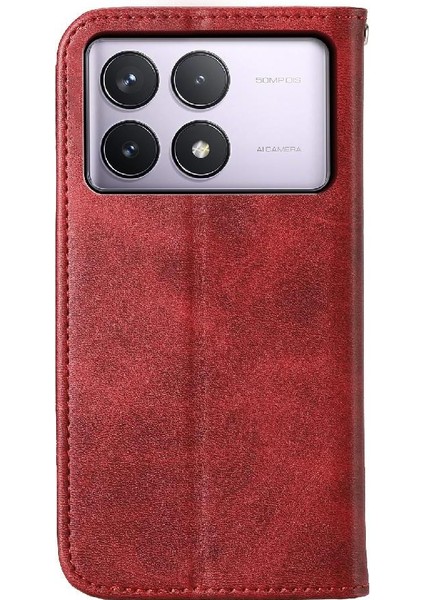 Xiaomi Poco F6 Pro 5g Için Flip Case Standı Cüzdan El Kayışı Eşkenar Dörtgen Şekli (Yurt Dışından)