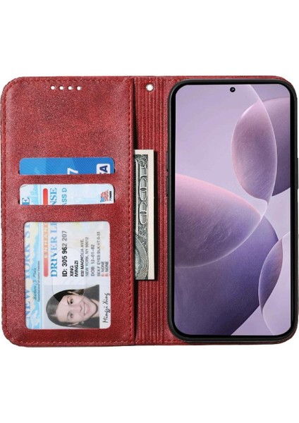 Xiaomi Poco F6 Pro 5g Için Flip Case Standı Cüzdan El Kayışı Eşkenar Dörtgen Şekli (Yurt Dışından)