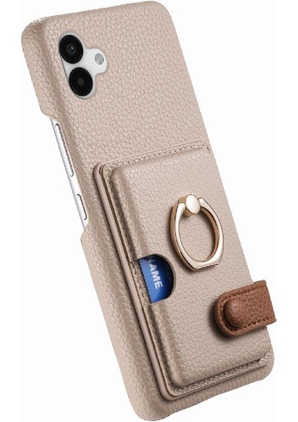 Samsung Galaxy A04 Halka Standı Kart Yuvaları Premium Dokulu Deri (Yurt Dışından) indirimleri