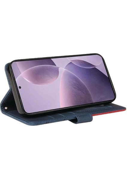 Xiaomi Poco F6 Pro Dikiş Renk Flip Folio Kitap Kickstand Için Flip Case (Yurt Dışından)