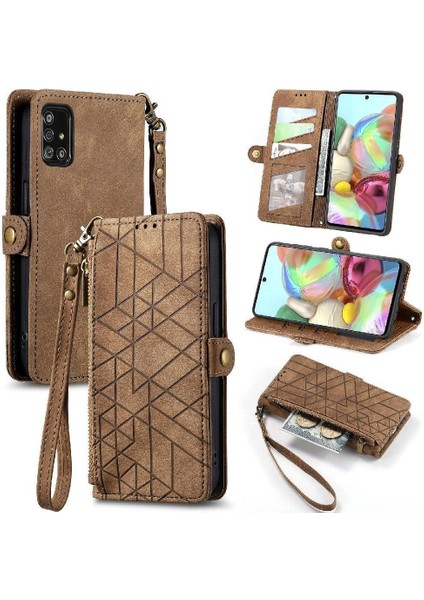 Samsung Galaxy A71 4g Için Flip Case Basit Iş Kapak Darbeye (Yurt Dışından)