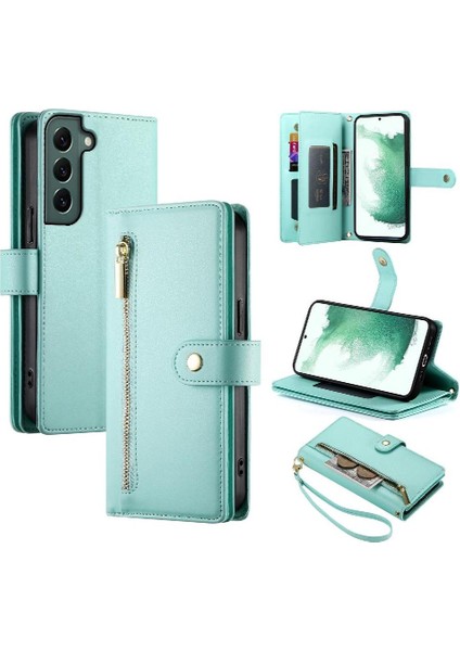 Samsung Galaxy S22 Artı Bilek Kayışı Çok Fonksiyonlu Kart Için Flip Case (Yurt Dışından)