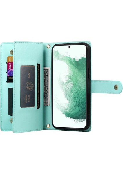 Samsung Galaxy S22 Artı Bilek Kayışı Çok Fonksiyonlu Kart Için Flip Case (Yurt Dışından)