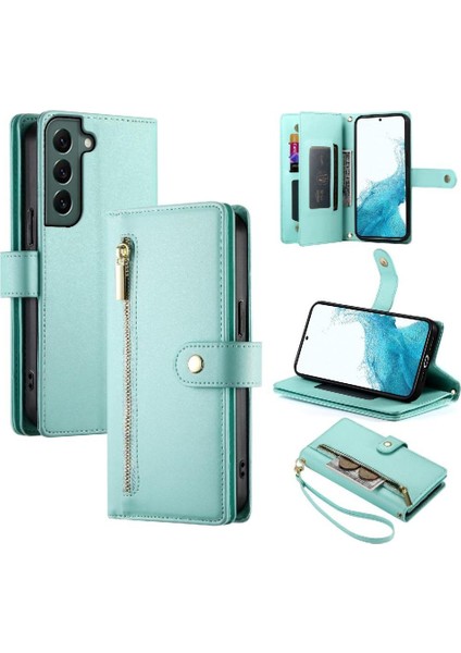 Samsung Galaxy S22 Cüzdan Bölmesi Çok Fonksiyonlu Kart Için Flip Case (Yurt Dışından)