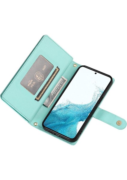 Samsung Galaxy S22 Cüzdan Bölmesi Çok Fonksiyonlu Kart Için Flip Case (Yurt Dışından)