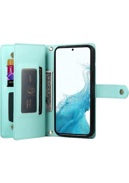 Samsung Galaxy S22 Cüzdan Bölmesi Çok Fonksiyonlu Kart Için Flip Case (Yurt Dışından)