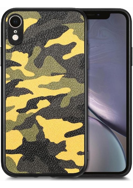 IPhone Xr Camo Tasarım Kablosuz Şarj Özgürlüğü Hafif Anti (Yurt Dışından)