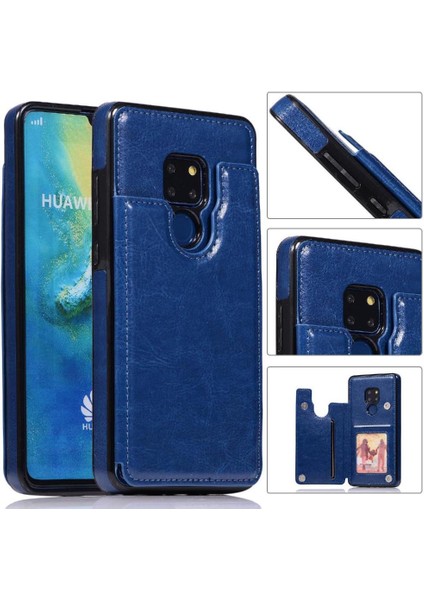 Cüzdan Kılıf Huawei Mate 20 Kart Yuvaları Için Kickstand Pu Deri Çift (Yurt Dışından)