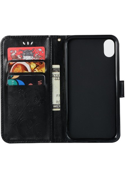 IPhone Xs Max Manyetik Kapatma Kickstand Pu Deri Bilek Için Filp Durumda (Yurt Dışından)