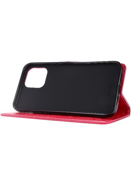 IPhone 14 Için Filp Durumda Pro Kart Tutucu Kickstand Bilek Kayışı Manyetik Pu (Yurt Dışından)