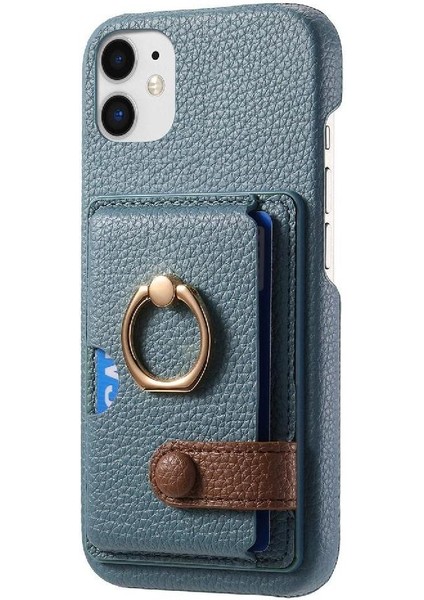 IPhone 12 Mini Kart Yuvaları Premium Dokulu Deri Halka Standı (Yurt Dışından) indirimleri