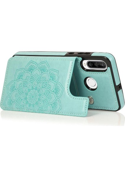 Huawei P30 Lite Flip Darbeye Dayanıklı Desen Için Kart Tutucu Kılıf ile Cüzdan (Yurt Dışından)