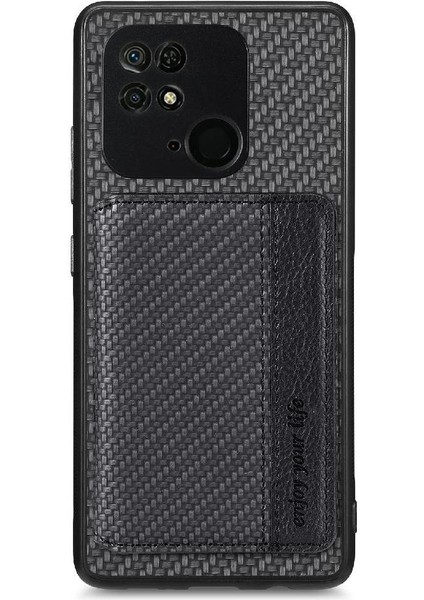 Xiaomi Redmi 10C Manyetik Kart Tutucu Rfıd Engelleme Standı Kamera Için Kılıf (Yurt Dışından)