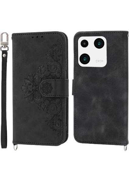 Xiaomi 13 Pro Kabartmalı Darbeye Çoklu Kredi Kartı Yuvaları Için Flip Case (Yurt Dışından)