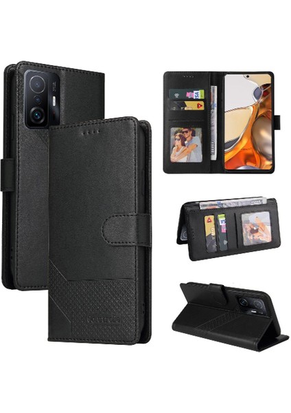 Xiaomi 11T/11T Pro 4 Köşe Koruma Üç Kart Yuvaları Için Flip Case (Yurt Dışından)