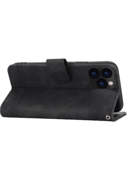 IPhone 11 Için Flip Case Pro Kart Yuvaları Bileklik Manyetik Kapatma Nakit (Yurt Dışından)