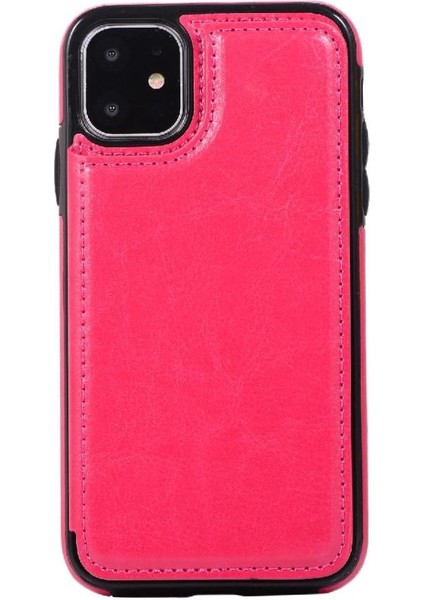 Kart Tutucu Çift ile IPhone 11 Pu Deri Kickstand Için Cüzdan Kılıf (Yurt Dışından)