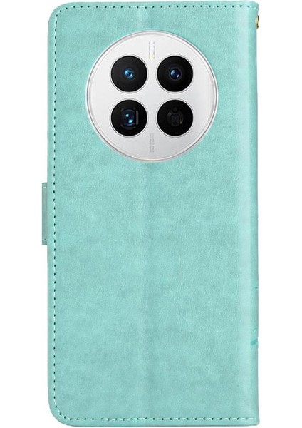 Huawei Mate 50 Için Filp Durumda Bilek Kayışı Kart Tutucu Manyetik Kapatma Pu (Yurt Dışından)